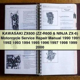 KAWASAKI ZX600 (ZZ-R600 & NINJA ZX-6) Motorcycle Service Repair Manual 1990 1991 1992 1993 1994 1995 1996 1997 1998 1999 2000