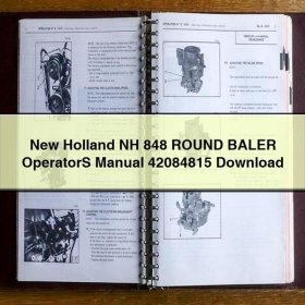 New Holland NH 848 Rundballenpresse Bedienungsanleitung