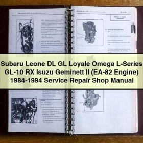 Subaru Leone DL/GL/Loyale/Omega L-Serie GL-10 RX (EA-82 Motor) 1984-1994 Werkstatt-Handbuch