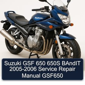 Suzuki GSF 650 650S BAndIT 2005-2006 Service Repair Manual GSF650