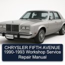 CHRYSLER FIFTH AVENUE 1990-1993 Workshop Service Repair Manual