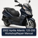 2002 Aprilia Atlantic 125-200 WorkshopRepair Manual