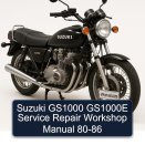 Suzuki GS1000 GS1000E Service Repair Workshop Manual 80-86