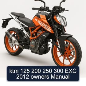 ktm 125 200 250 300 EXC 2012 owners Manual