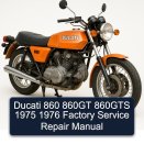 Ducati 860 860GT 860GTS 1975 1976 Factory Service Repair Manual