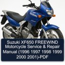 Suzuki XF650 FREEWIND Motorcycle Service & Repair Manual (1996 1997 1998 1999 2000 2001)-PDF