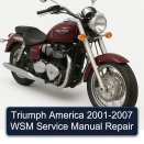 Triumph America 2001-2007 WSM Service Manual Repair
