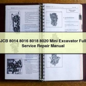Reparaturhandbuch für JCB 8014, 8016, 8018, 8020 Minibagger