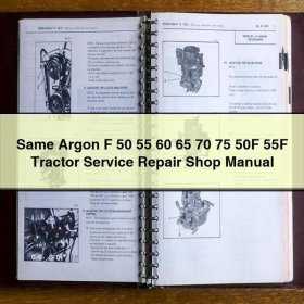 Same Argon F 50 55 60 65 70 75 50F 55F Tractor Service Repair Shop Manual Download PDF
