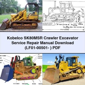Kobelco SK80MSR Crawler Excavator Service Repair Manual (LF01-00501- )
