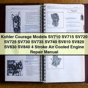 Kohler Courage Modelle SV710-SV740, SV810-SV840 4-Takt Luftgekühlte Motoren Reparaturhandbuch