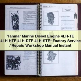 Yanmar Marine Dieselmotoren 4LH-TE, 4LH-HTE, 4LH-DTE, 4LH-STE Werkstatthandbuch