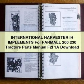Ersatzteilhandbuch für Farmall 200 & 230 Traktoren (IH)