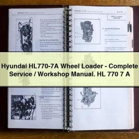 Hyundai Radlader HL770-7A - Komplettservice-/Arbeitshandbuch