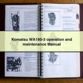 Komatsu WA180-3 operation and maintenance Manual