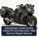 KAWASAKI CONCOURS 1000GTR ZG1000-A3A 1988 Service Repair Manual