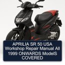 APRILIA SR 50 USA Workshop Repair Manual All 1999 ONWARDS ModelS COVERED