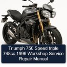 Triumph 750 Speed triple 748cc 1996 Workshop Service Repair Manual