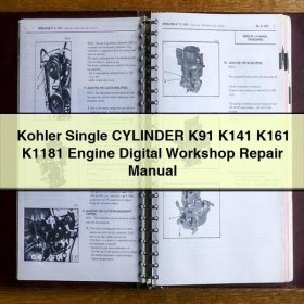 Kohler Einzylinder-Motor K91, K141, K161, K1181 - Digitales Werkstatt-Reparaturhandbuch