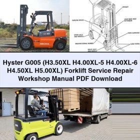 Hyster G005 Gabelstapler Werkstatt Handbuch (H3.50XL, H4.00XL-5, H4.00XL-6, H4.50XL, H5.00XL)