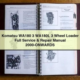 Komatsu WA180 3 WA180L 3 Wheel Loader Full Service & Repair Manual 2000-ONWARDS