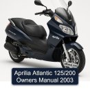 Aprilia Atlantic 125/200 Owners Manual 2003