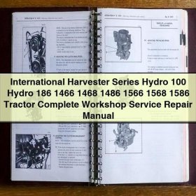 International Harvester Hydro 100/186/1466/1468/1486/1566/1568/1586 Traktor Werkstatt Handbuch PDF