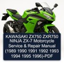KAWASAKI ZX750 ZXR750 NINJA ZX-7 Motorcycle Service & Repair Manual (1989 1990 1991 1992 1993 1994 1995 1996)-PDF