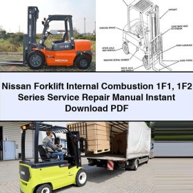 Nissan Gabelstapler Verbrennungsmotor 1F1/1F2 Service- und Reparaturhandbuch