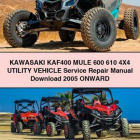 Kawasaki KAF400 MULE 600/610 4x4 Werkstatt-Handbuch (2005+)