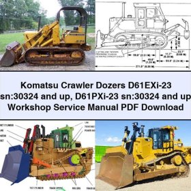 Komatsu Raupenbulldozer D61EXi-23 & D61PXi-23 (ab Seriennummer 30324) - Werkstatt- und Reparaturhandbuch