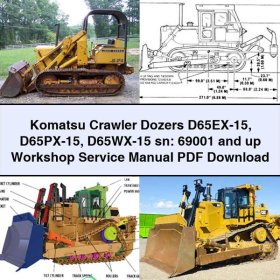 Komatsu Raupenbulldozer D65EX-15, D65PX-15, D65WX-15 (Seriennummer 69001 und höher) - Werkstatthandbuch
