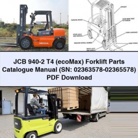 JCB 940-2 T4 (ecoMax) Gabelstapler Ersatzteilkatalog (SN: 02363578-02365578) PDF Download