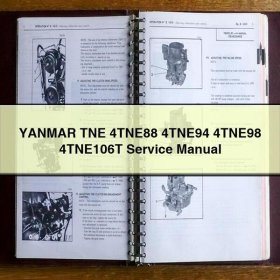 YANMAR TNE 4TNE88, 4TNE94, 4TNE98, 4TNE106T Service- und Reparaturhandbuch