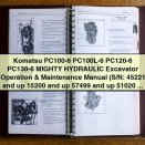 Komatsu PC100-6 to PC130-6 Hydraulic Excavator Operation & Maintenance Manual