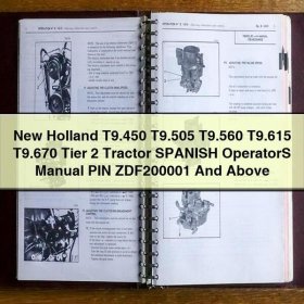 New Holland T9.450 - T9.670 Tier 2 Traktor Bedienungsanleitung Spanisch (ZDF200001 und höher)