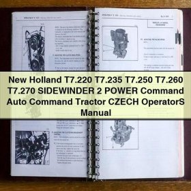 New Holland T7.220 - T7.270 SIDEWINDER 2 Power Command / Auto Command Traktor - Bedienungsanleitung (Tschechisch)