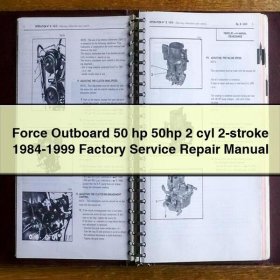Force Outboard 50 hp 50hp 2 cyl 2-stroke 1984-1999 Factory Service Repair Manual