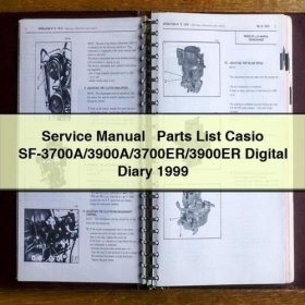 Servicehandbuch und Ersatzteilliste CASIO SF-3700A/3900A/3700ER/3900ER Digital Diary 1999 PDF Download