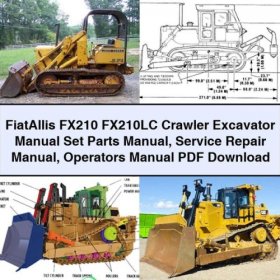 FiatAllis FX210/FX210LC Raupenbagger Handbuch-Set