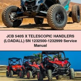 JCB 540S X Teleskoplader (Loadall) SN 1232500-1232999 Servicehandbuch PDF Download