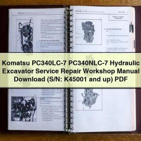 Komatsu PC340LC-7 PC340NLC-7 Hydraulic Excavator Service Repair Workshop Manual (S/N: K45001 and up)