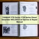 YANMAR YTB Series YTW Series Diesel Generator WELDER Full Service & Repair Manual