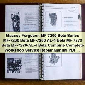 Massey Ferguson MF 7200 Beta Series Combine Complete Workshop Service Repair Manual