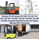 Nichiyu FB-70 Series FB 10P FB 14P FB 15P FB 18P FB 20P FB 25P FB 28P FB 30P Forklift Complete Workshop Service Repair Manual