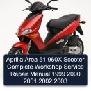 Aprilia Area 51 960X Scooter Complete Workshop Service Repair Manual 1999 2000 2001 2002 2003