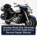 Yamaha Road Star Silverado S XV17 XV1700 2008-2012 Service Repair Manual