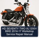 HD SEVENTY TWO XL1200V BIKE 2014-17 Workshop Service Repair Manual