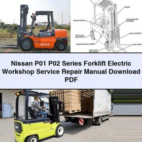 Nissan P01/P02 Serie Gabelstapler Elektro Werkstatt-Reparaturanleitung