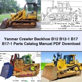 Yanmar Raupenbagger B12, B12-1, B17, B17-1 Ersatzteilkatalog & Bedienungsanleitung (PDF)